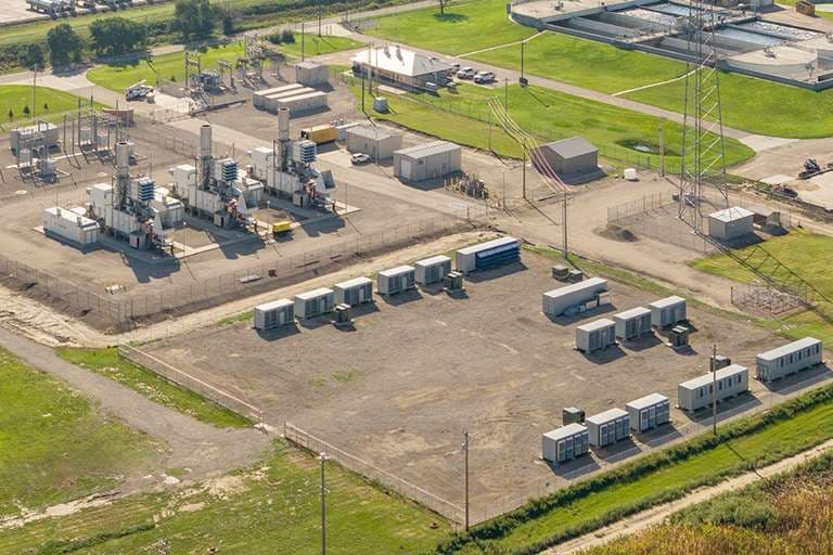 Nebraska partner site: mining containers next to generation and substation